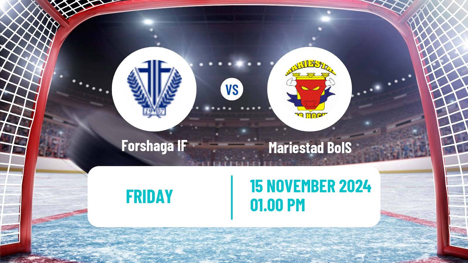 Hockey Swedish HockeyEttan Vastra Forshaga - Mariestad BoIS