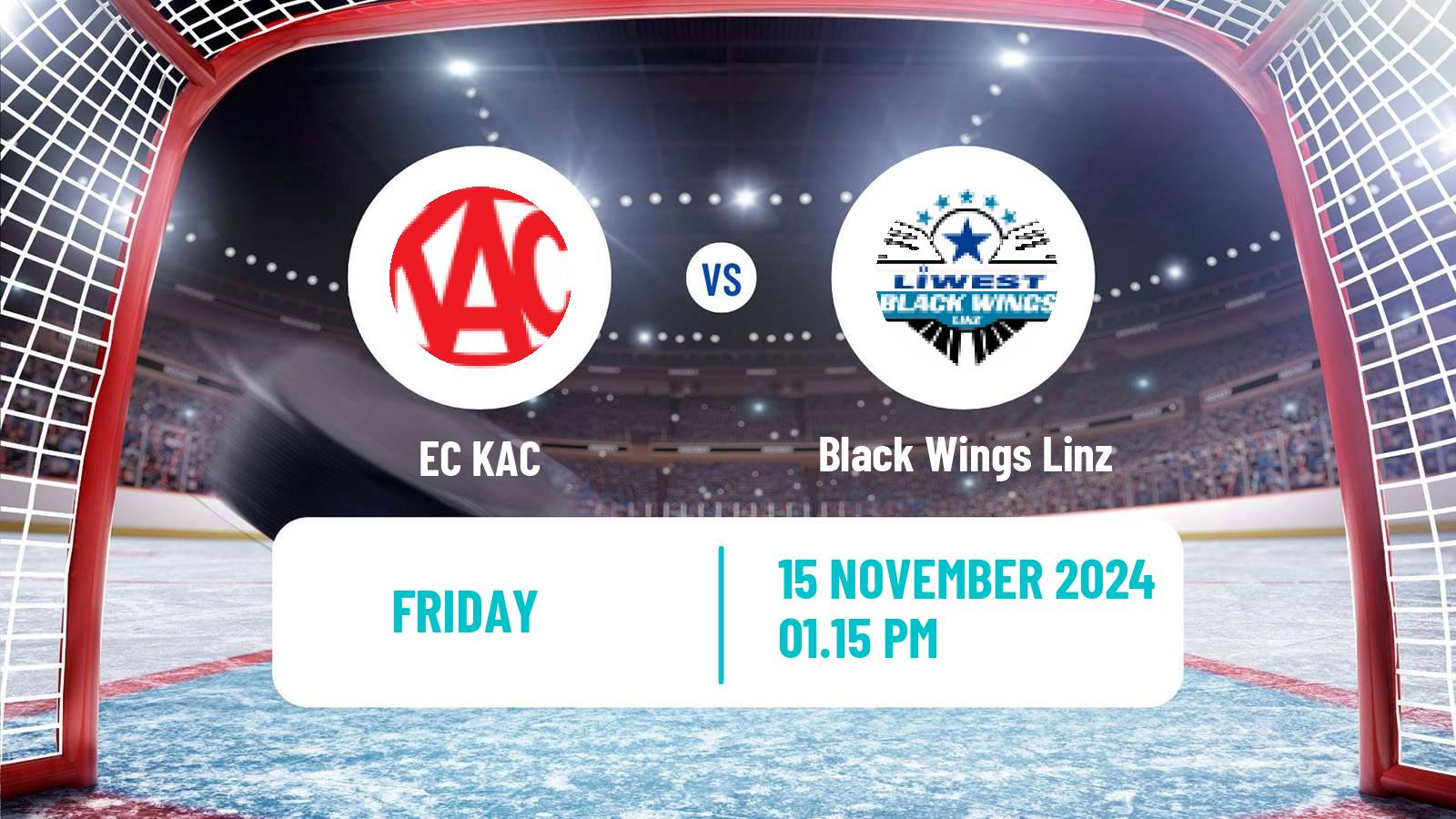 Hockey Austrian Ice Hockey League EC KAC - Black Wings Linz