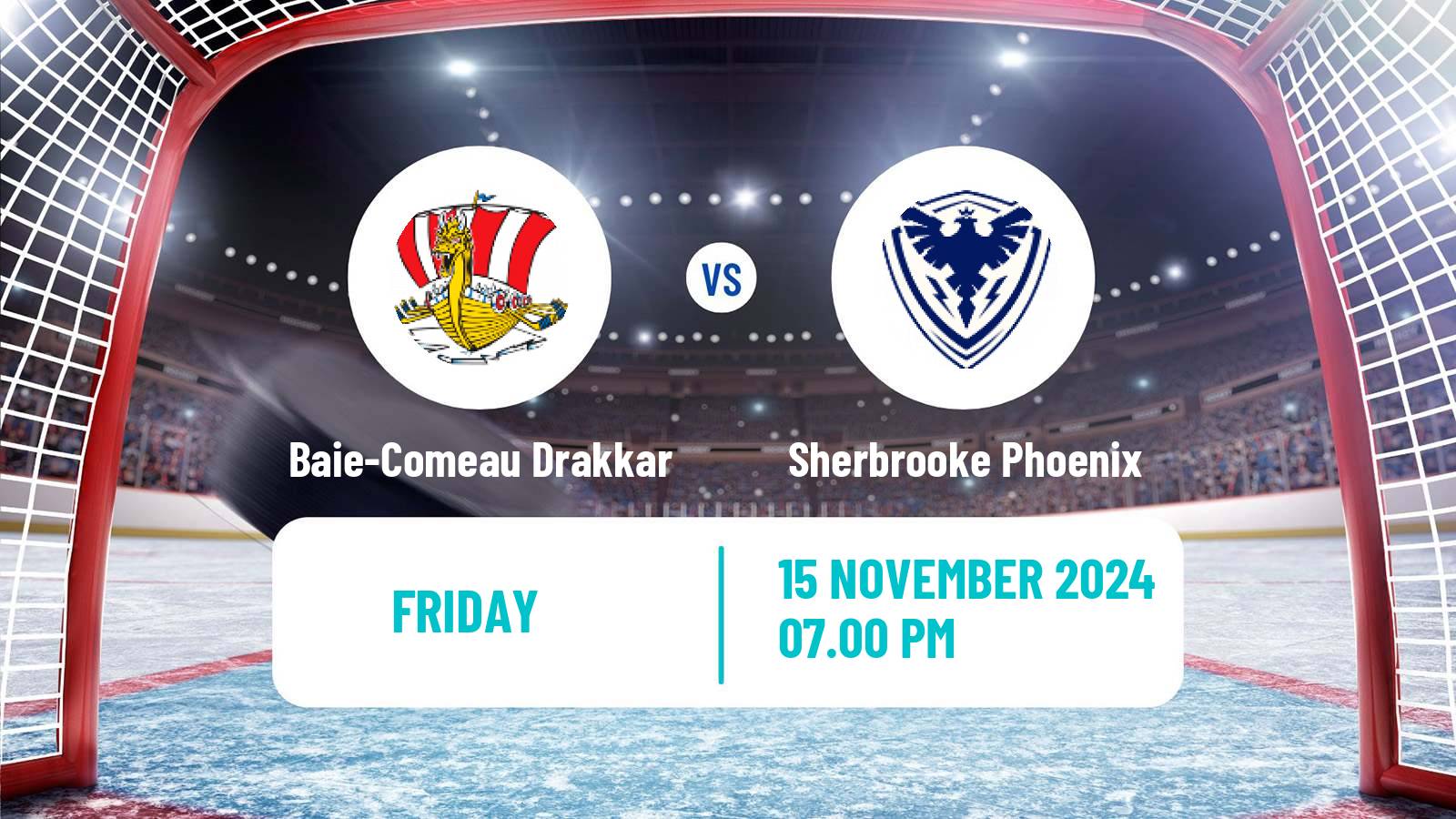 Hockey QMJHL Baie-Comeau Drakkar - Sherbrooke Phoenix