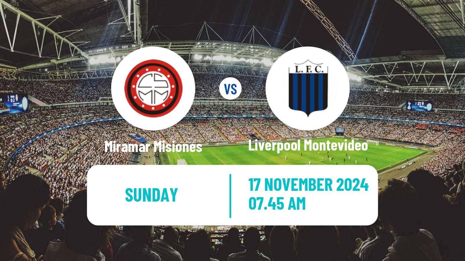 Soccer Uruguayan Primera Division Miramar Misiones - Liverpool Montevideo