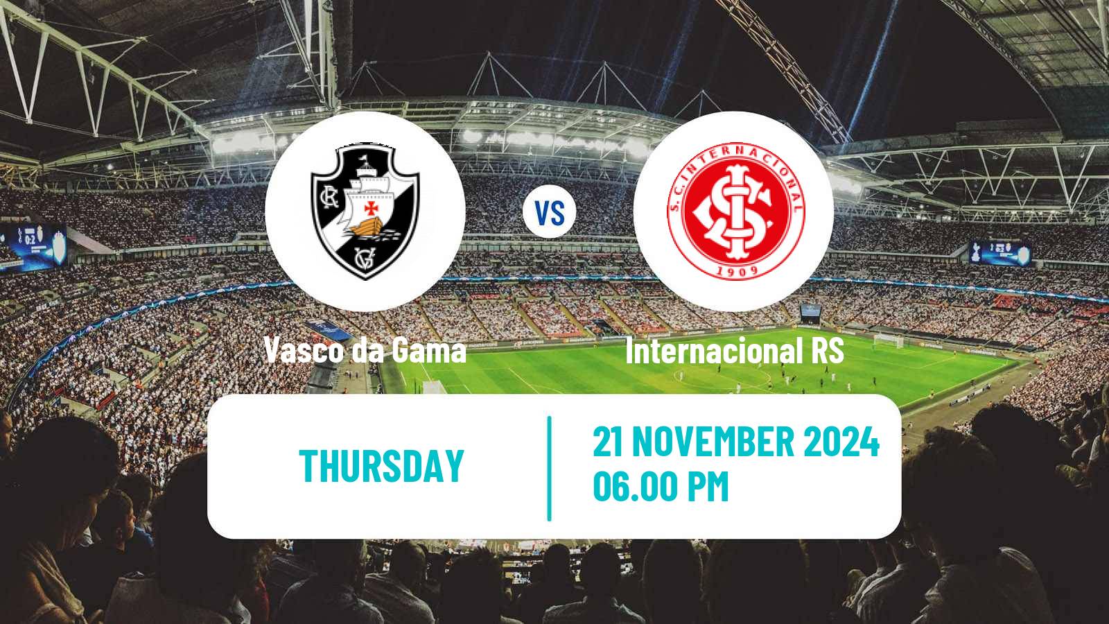 Soccer Brazilian Serie A Vasco da Gama - Internacional RS