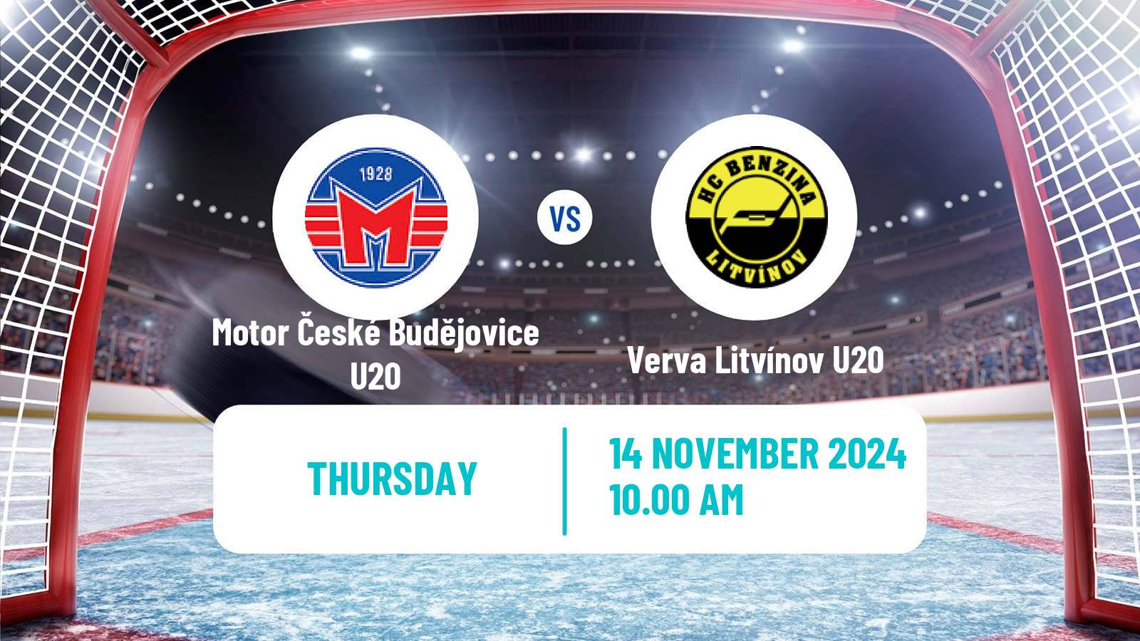 Hockey Czech ELJ Motor České Budějovice U20 - Verva Litvínov U20