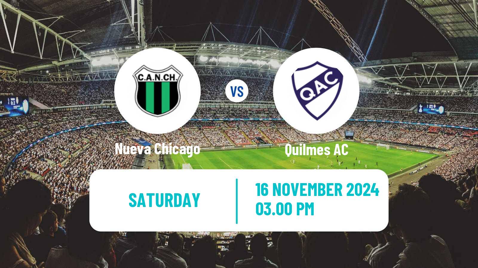 Soccer Argentinian Primera Nacional Nueva Chicago - Quilmes