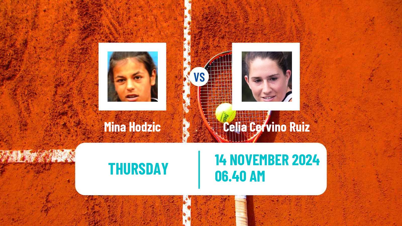 Tennis ITF W15 Nules Women Mina Hodzic - Celia Cervino Ruiz