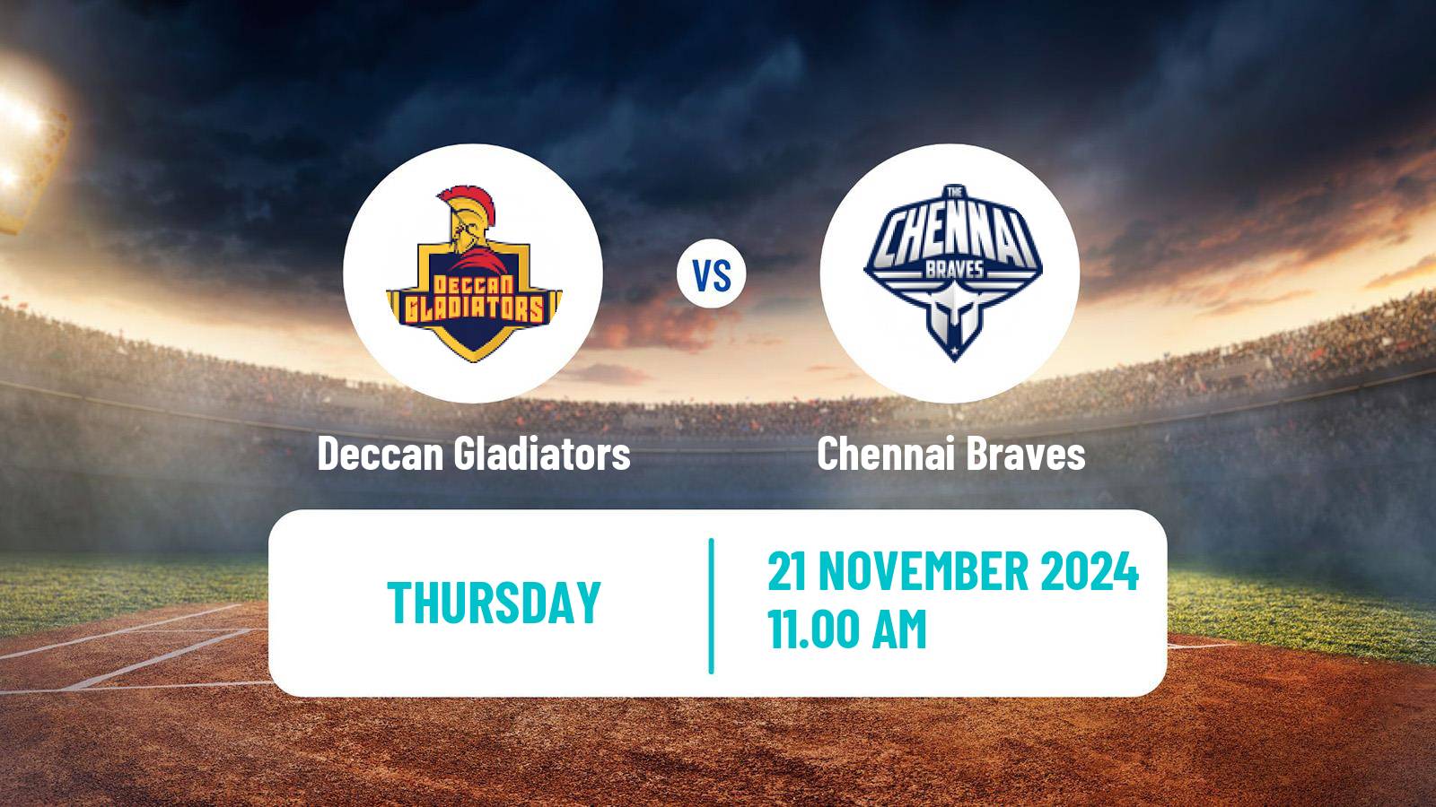 Cricket UAE T10 League Chennai Braves - Deccan Gladiators