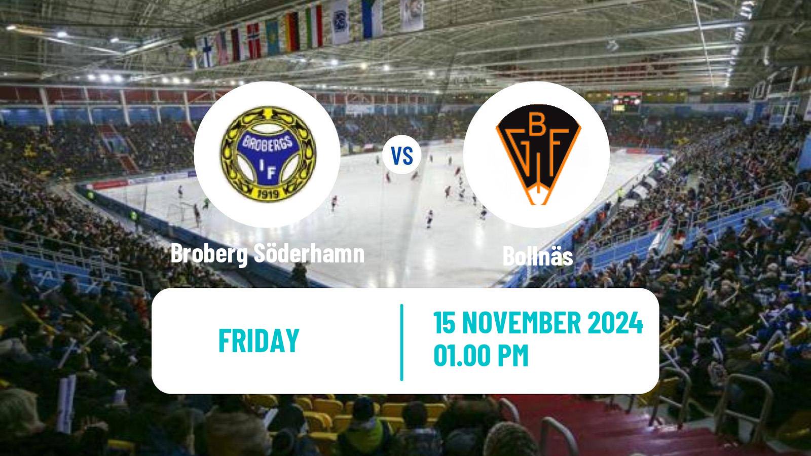 Bandy Swedish Elitserien Bandy Broberg Söderhamn - Bollnäs