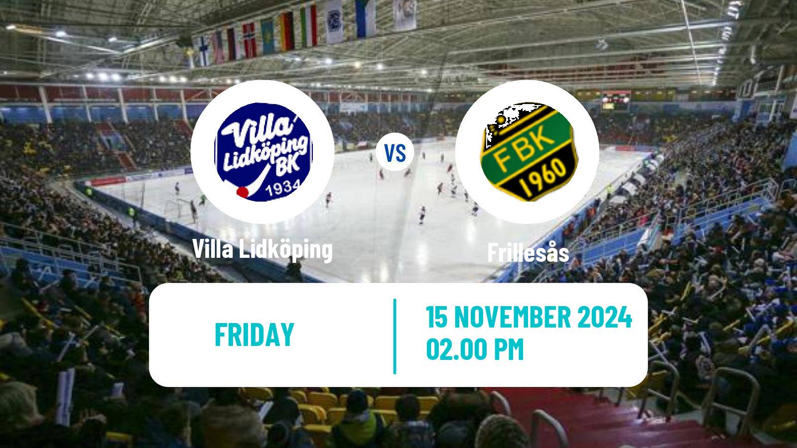 Bandy Swedish Elitserien Bandy Villa Lidköping - Frillesås