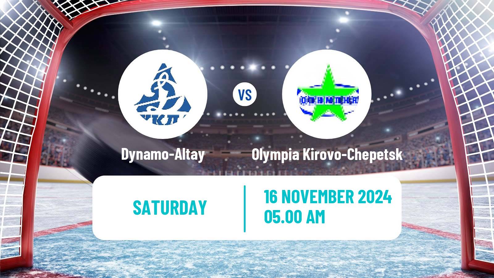 Hockey VHL Dynamo-Altay - Olympia Kirovo-Chepetsk