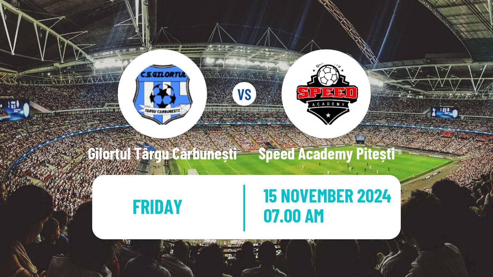 Soccer Romanian Liga 3 - Seria 8 Gilortul Târgu Cărbunești - Speed Academy Pitești