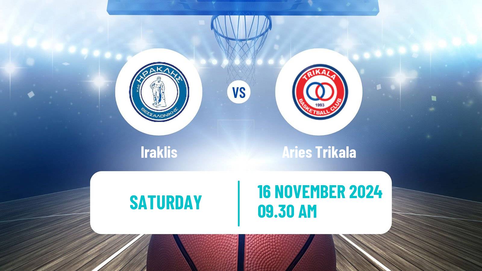 Basketball Greek Elite League Basketball Iraklis - Aries Trikala