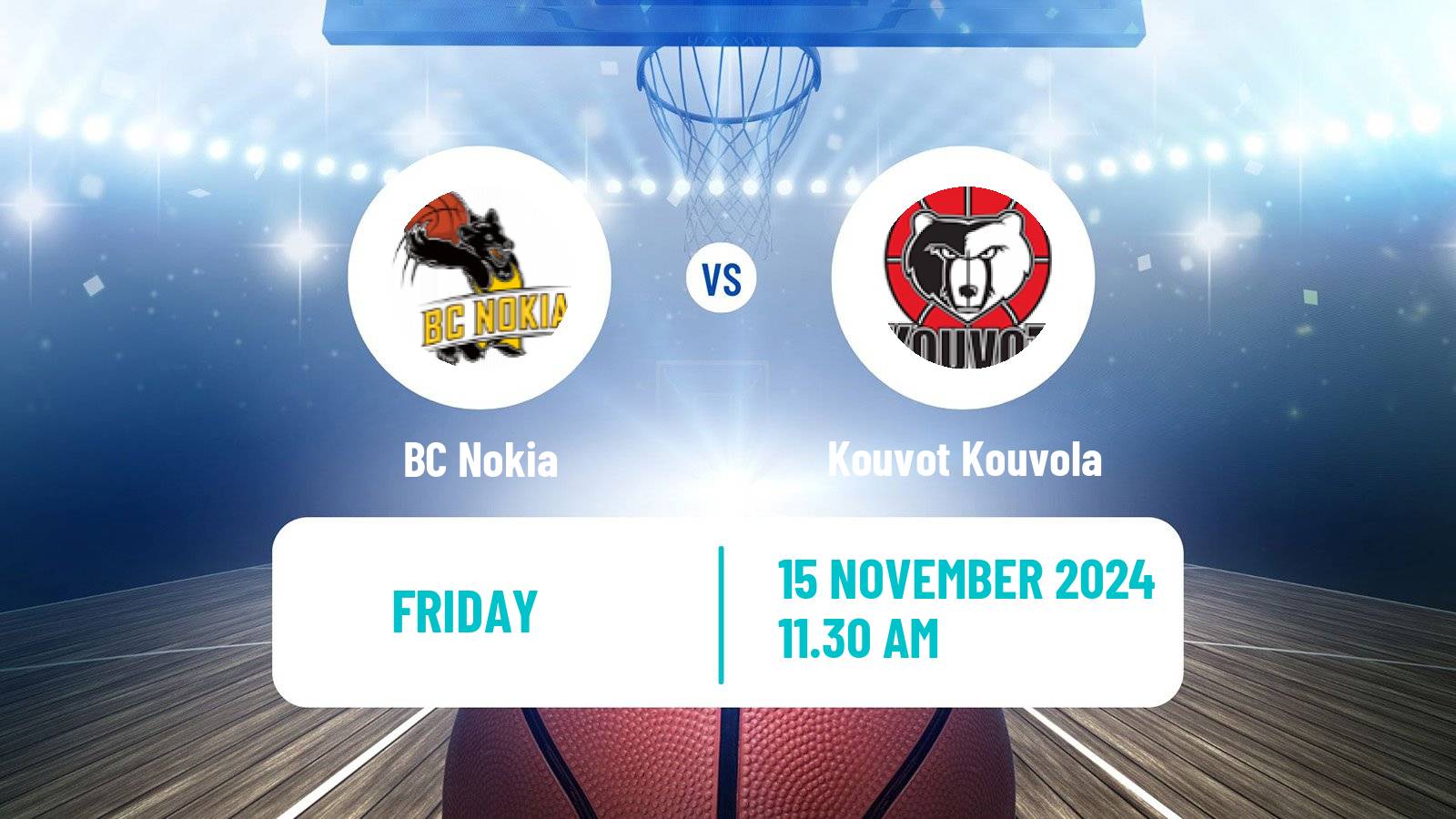 Basketball Finnish Korisliiga BC Nokia - Kouvot Kouvola