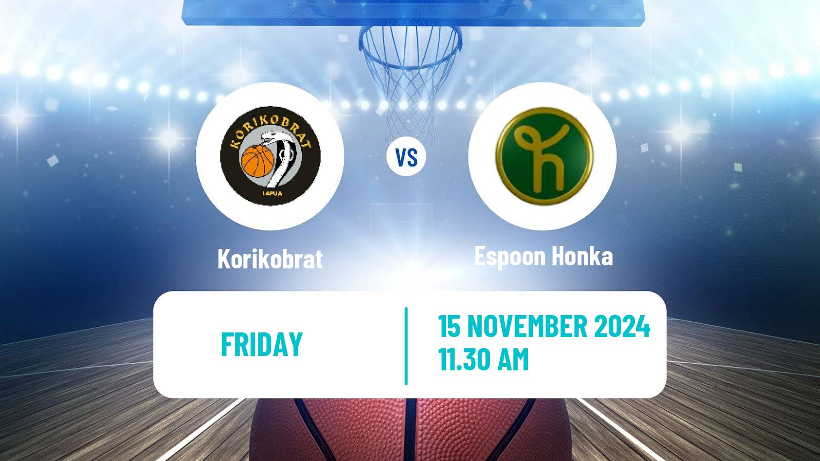 Basketball Finnish Korisliiga Korikobrat - Espoon Honka