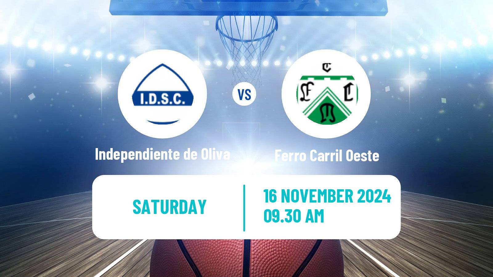 Basketball Argentinian LNB Independiente de Oliva - Ferro Carril Oeste