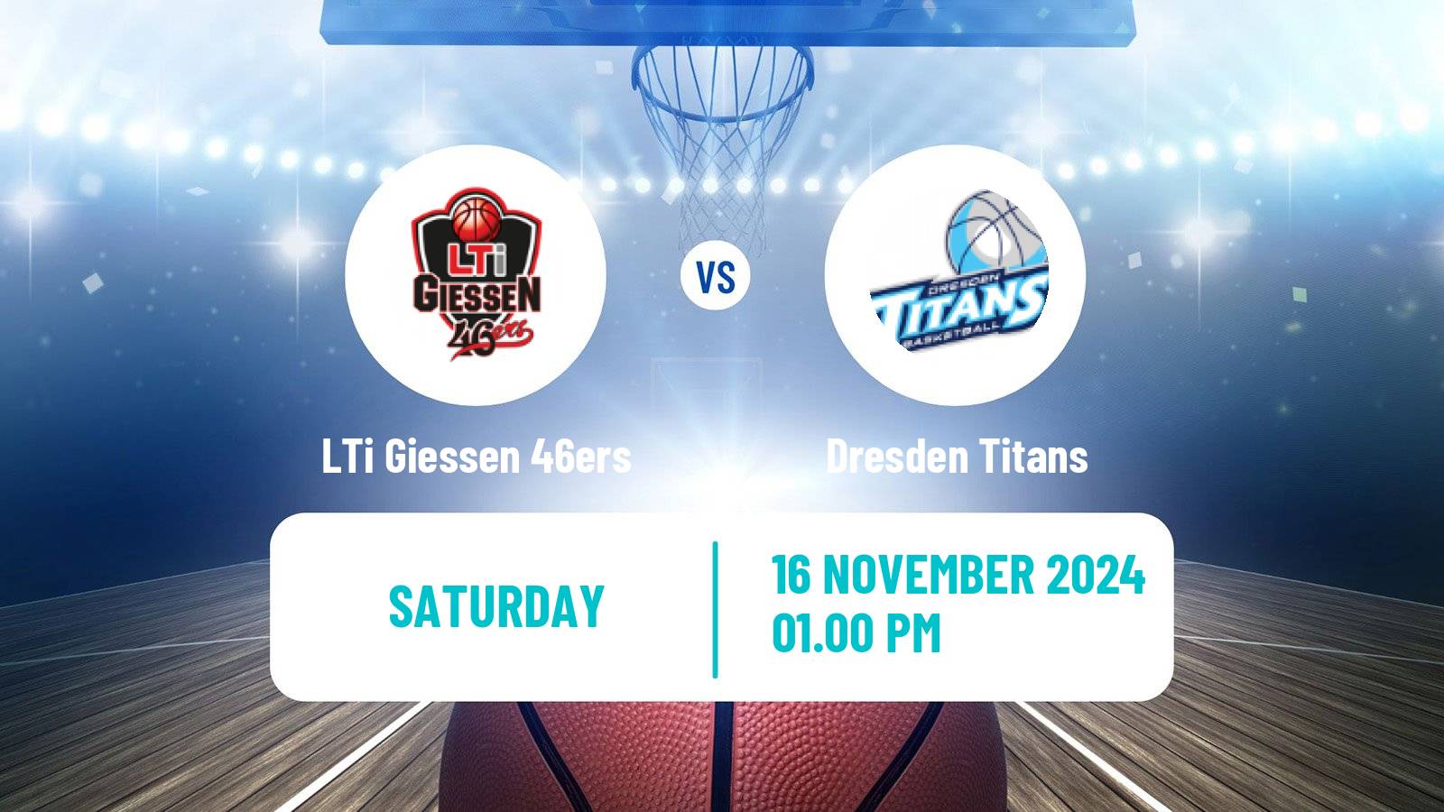 Basketball German Pro A Basketball LTi Giessen 46ers - Dresden Titans