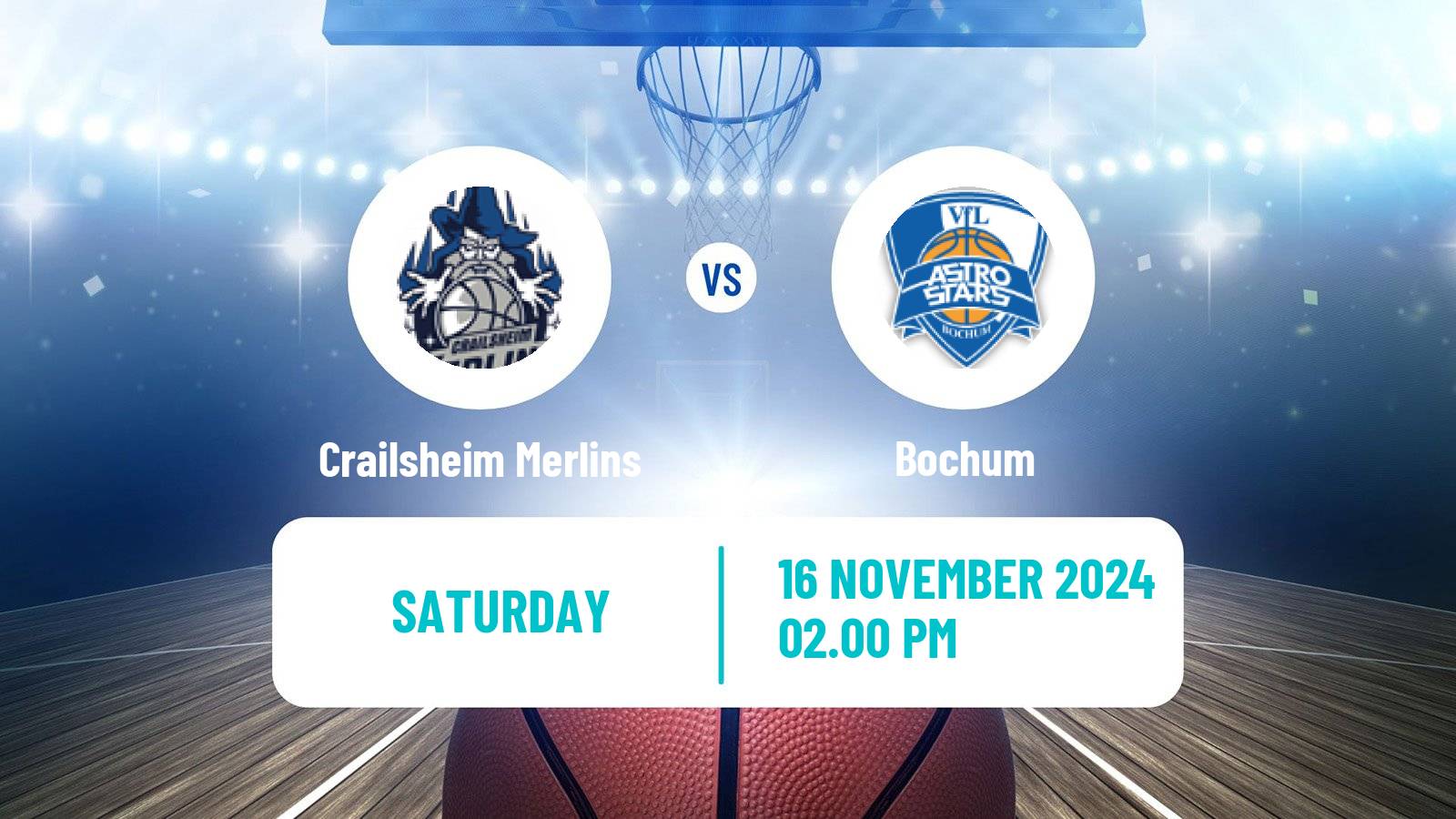 Basketball German Pro A Basketball Crailsheim Merlins - Bochum