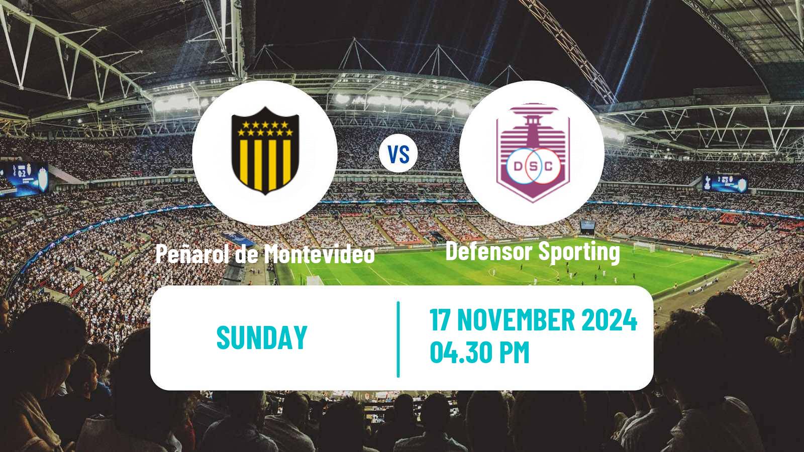 Soccer Uruguayan Primera Division Peñarol de Montevideo - Defensor Sporting