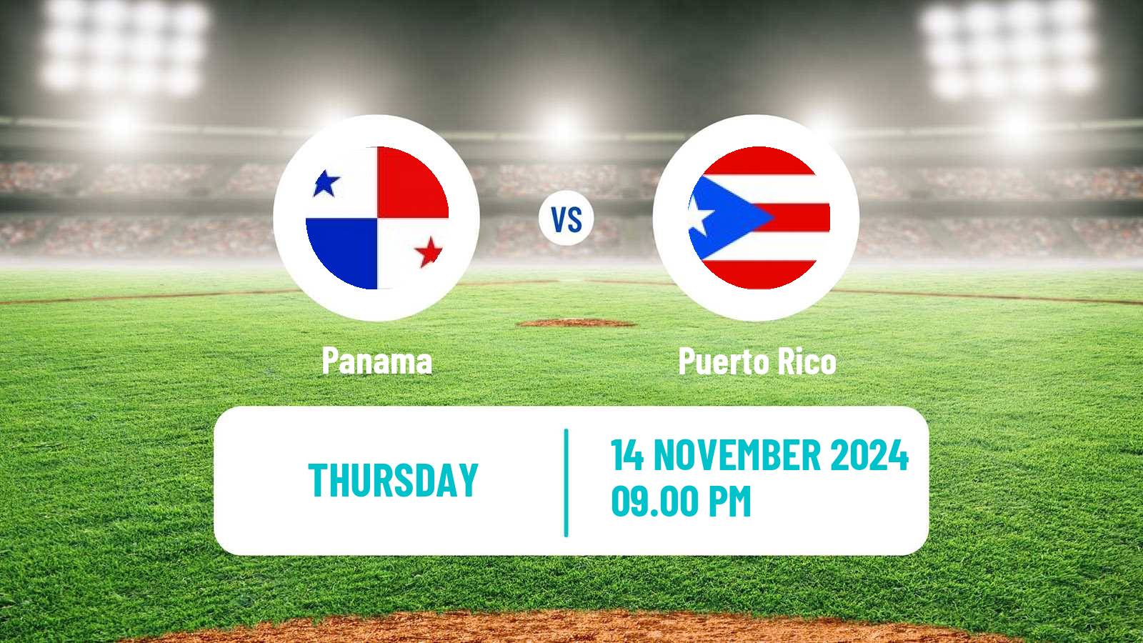 Baseball WBSC Premier 12 Panama - Puerto Rico