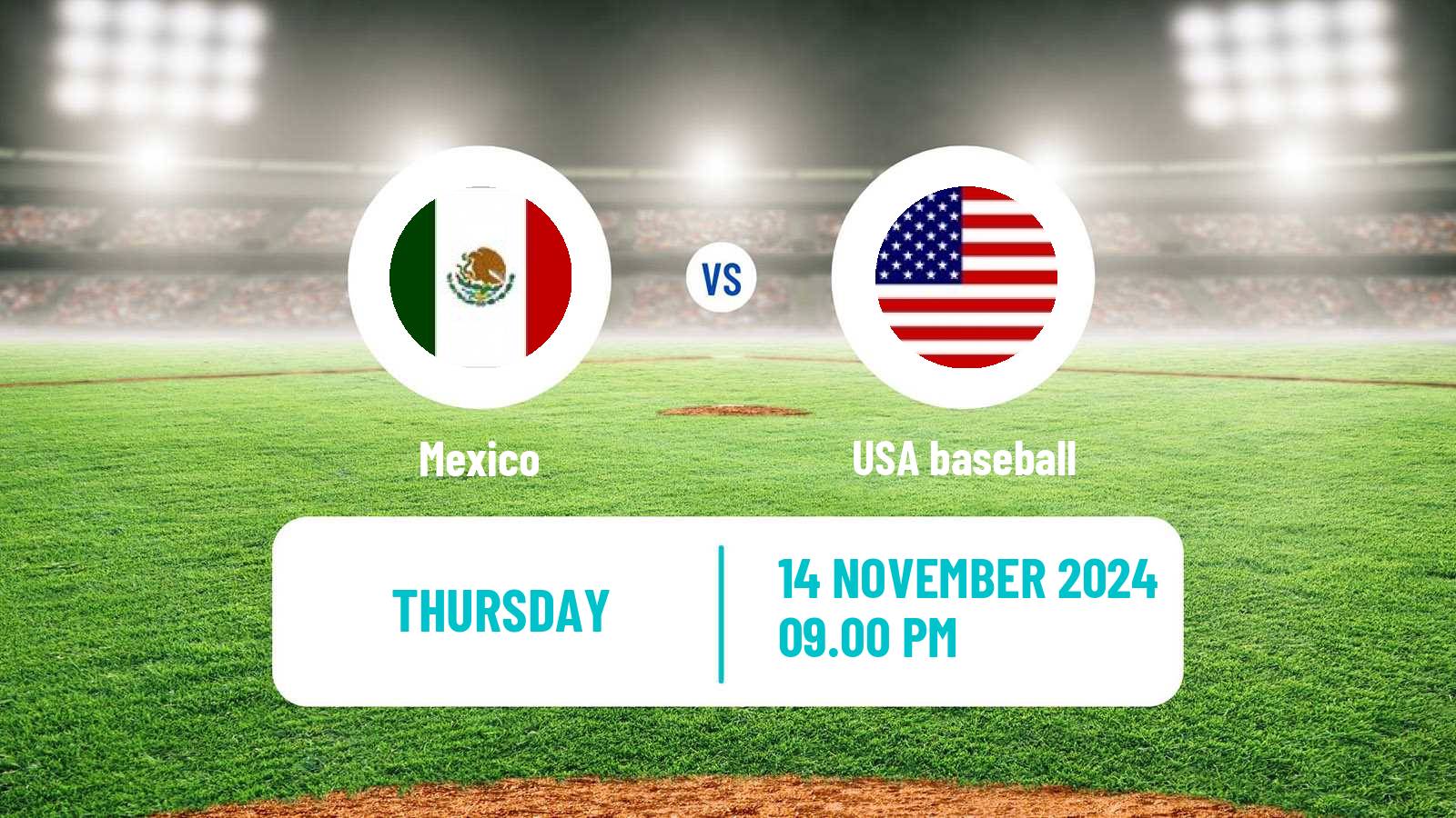 Baseball WBSC Premier 12 Mexico - USA