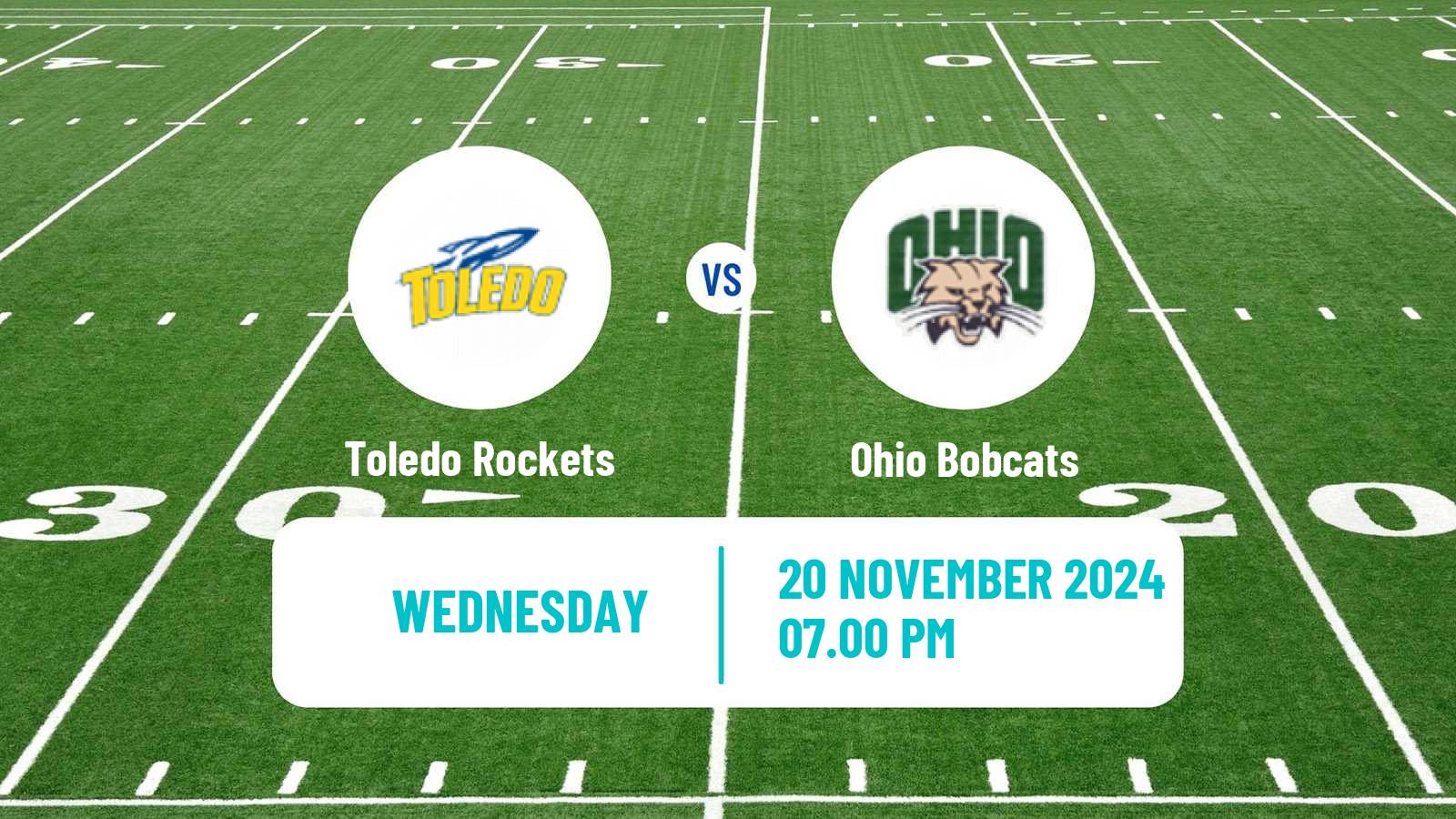 American football NCAA College Football Toledo Rockets - Ohio Bobcats