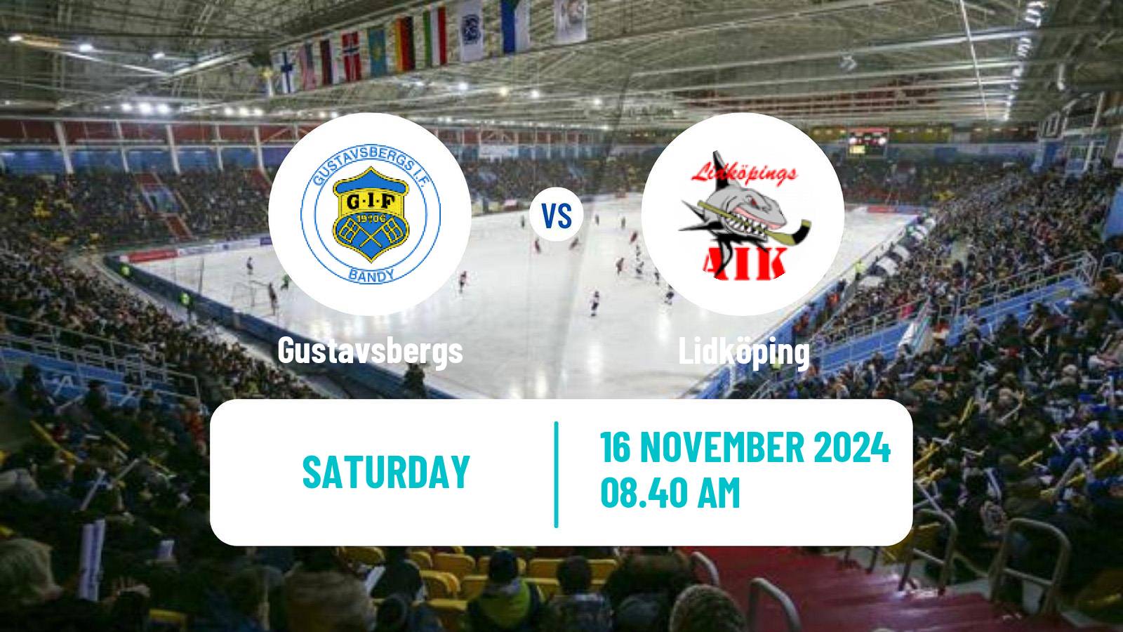 Bandy Swedish Allsvenskan Bandy Gustavsbergs - Lidköping