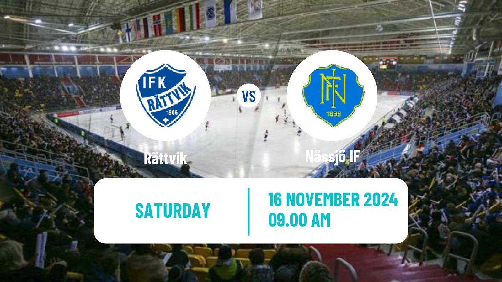 Bandy Swedish Allsvenskan Bandy Rättvik - Nässjö