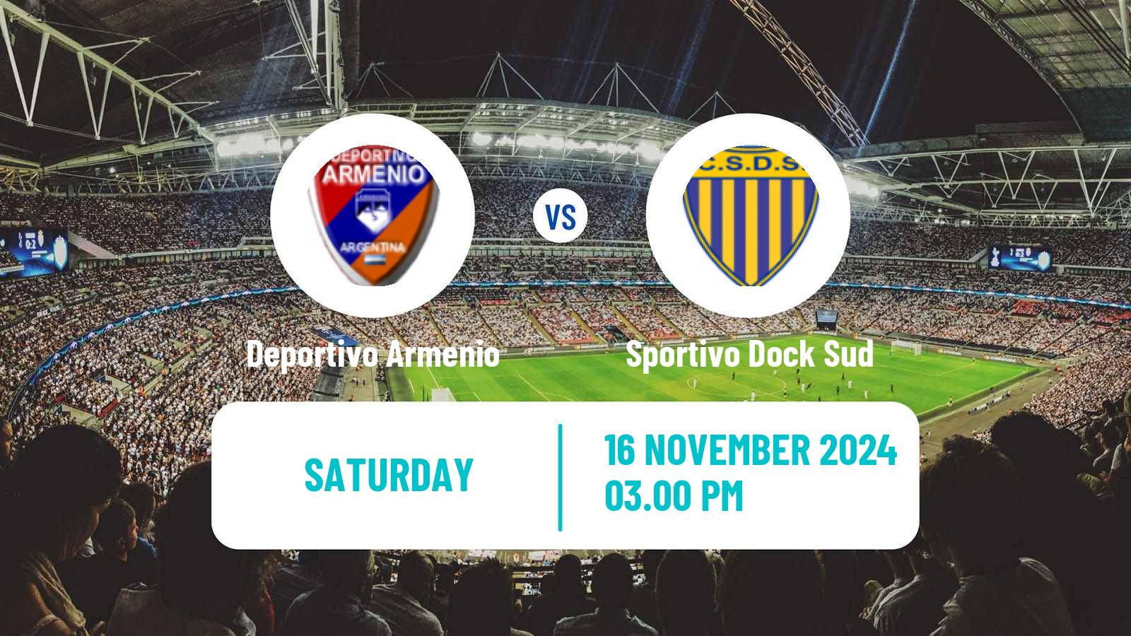 Soccer Argentinian Primera B Deportivo Armenio - Sportivo Dock Sud