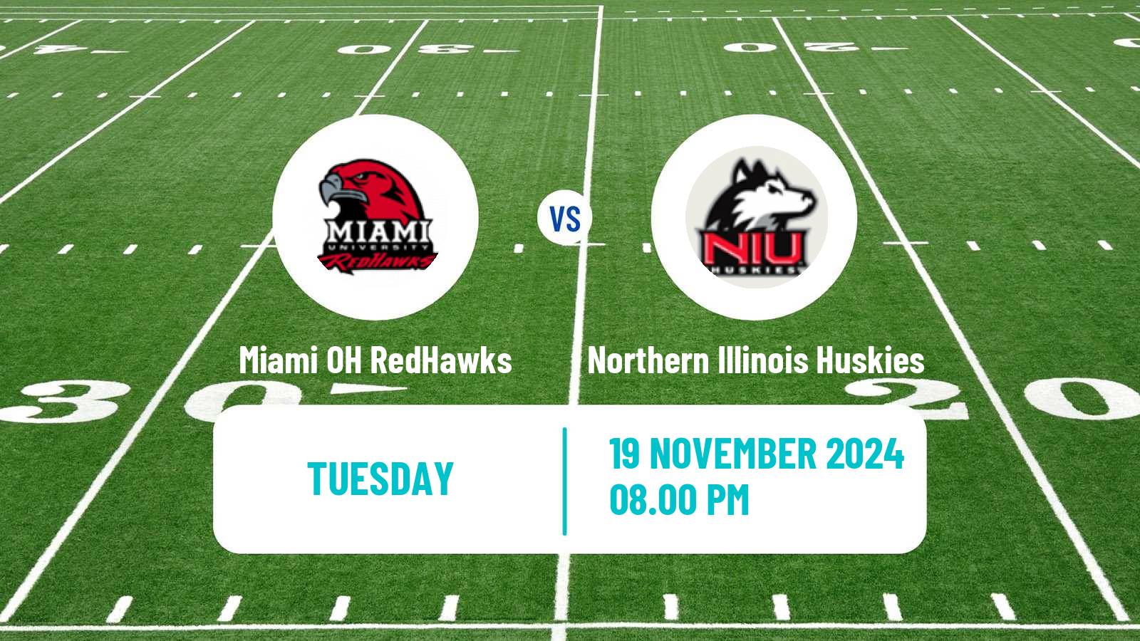 American football NCAA College Football Miami OH RedHawks - Northern Illinois Huskies