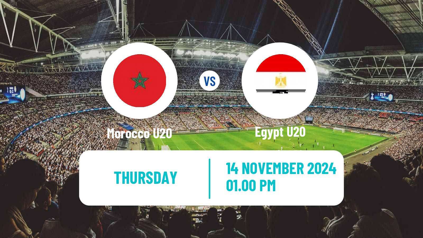 Soccer Friendly Morocco U20 - Egypt U20