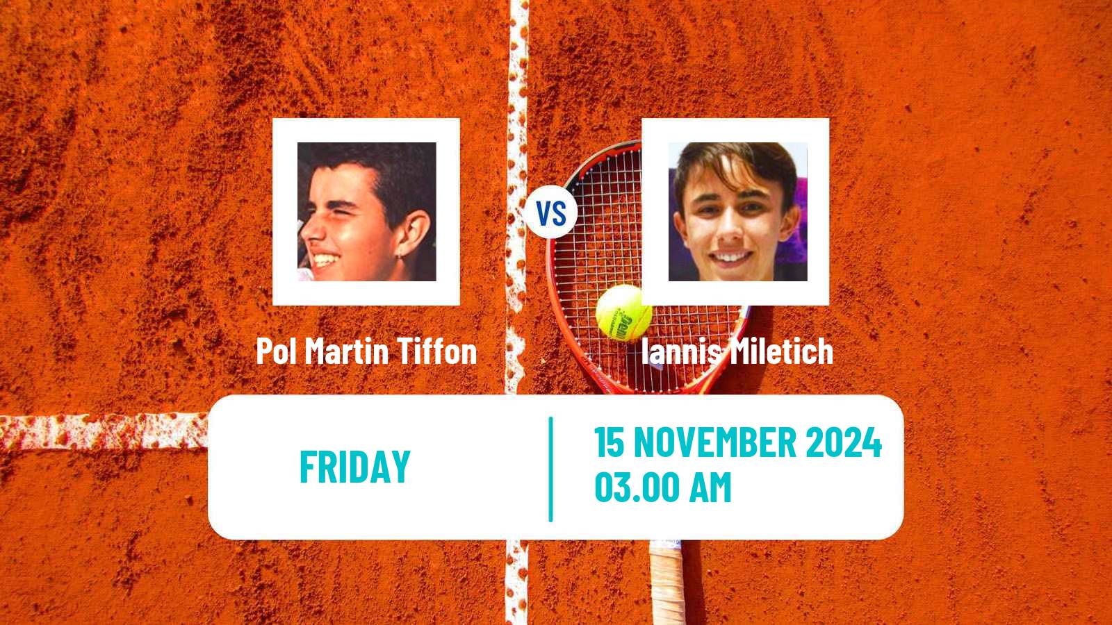 Tennis ITF M15 Valencia Men Pol Martin Tiffon - Iannis Miletich