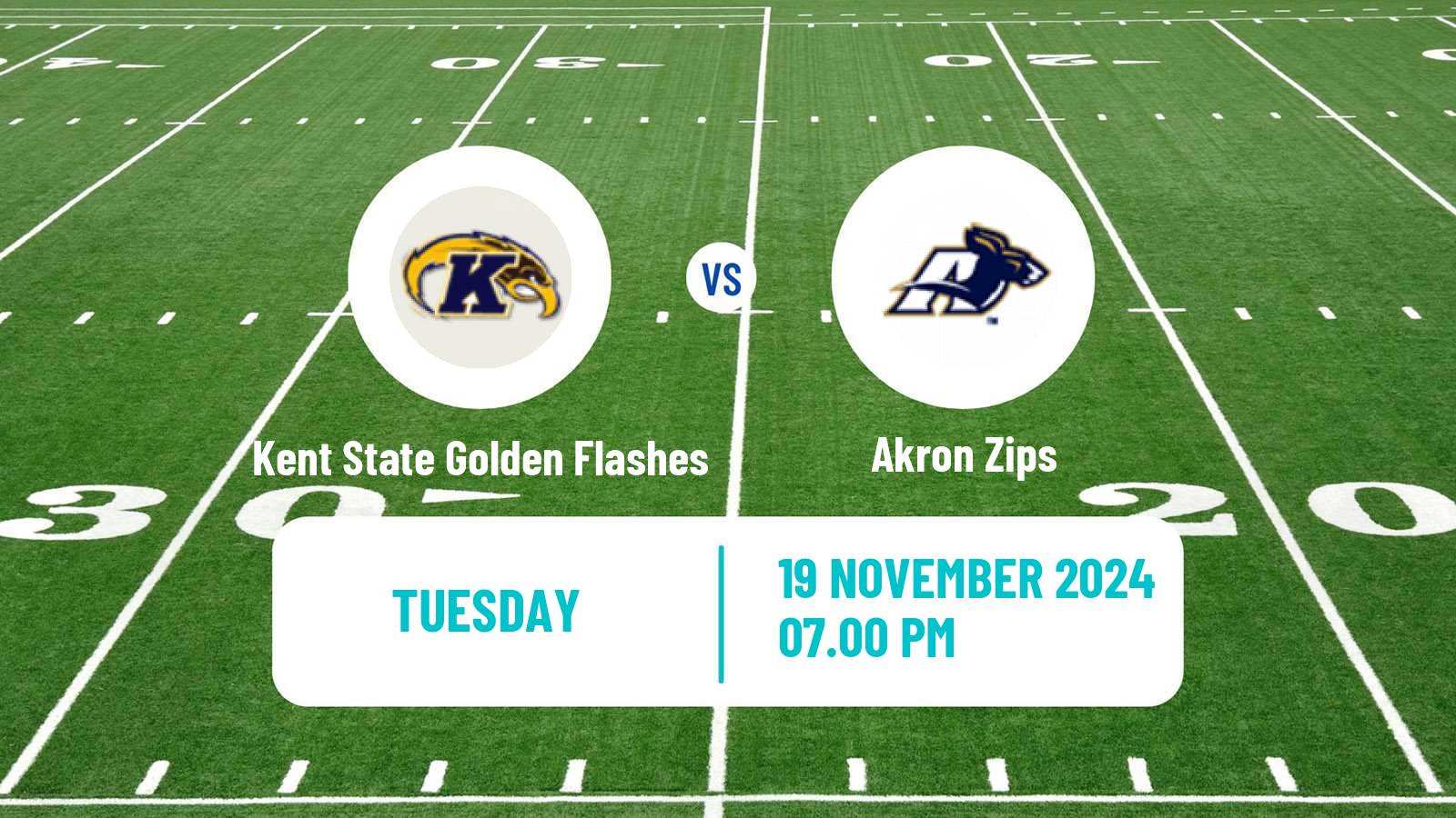 American football NCAA College Football Kent State Golden Flashes - Akron Zips