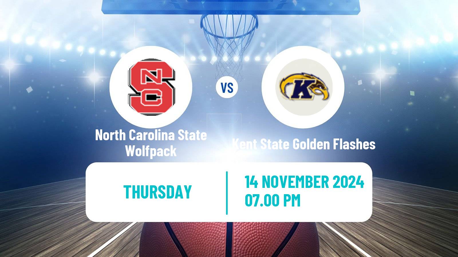 Basketball NCAA College Basketball Women North Carolina State Wolfpack - Kent State Golden Flashes