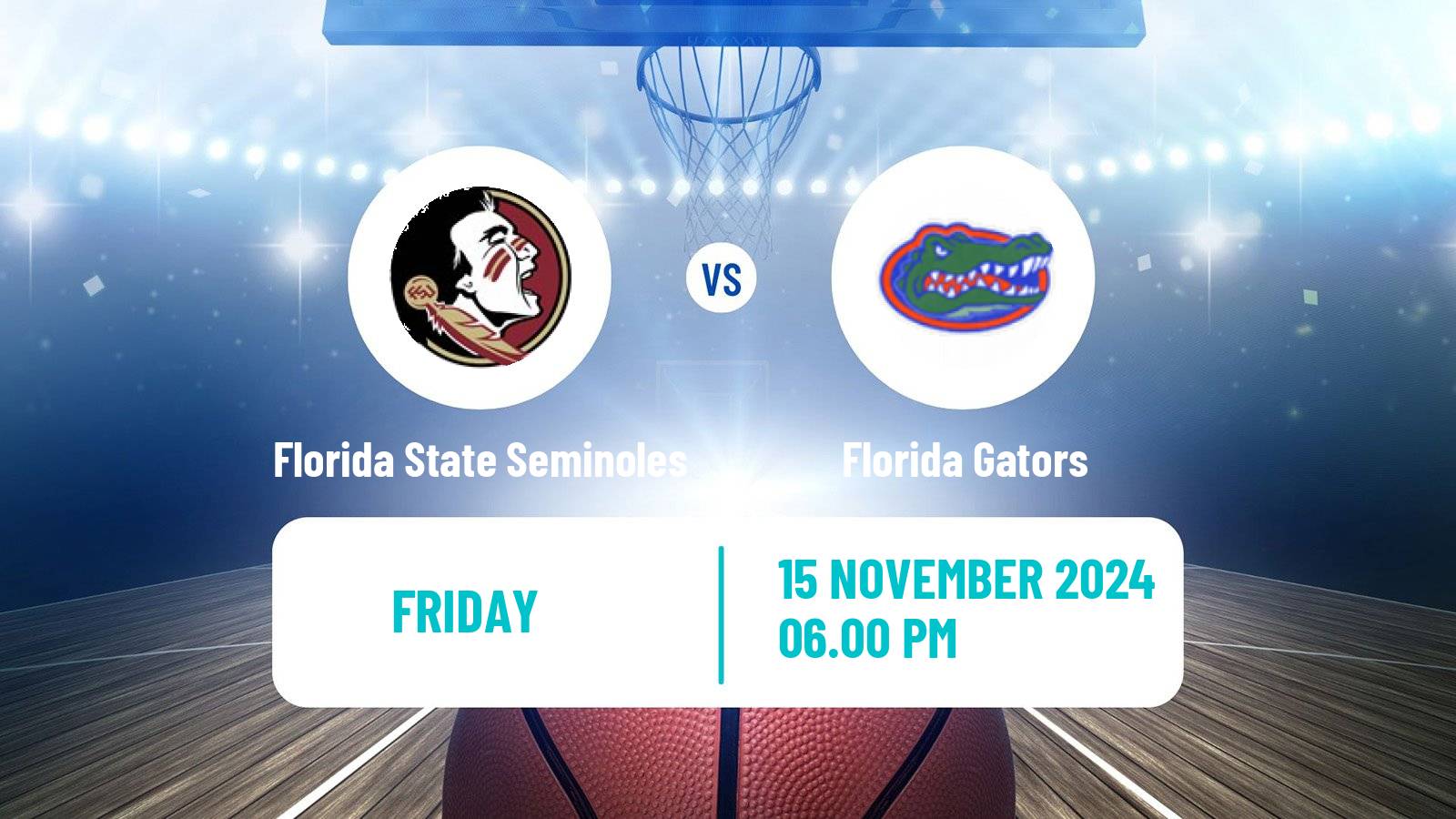 Basketball NCAA College Basketball Florida State Seminoles - Florida Gators