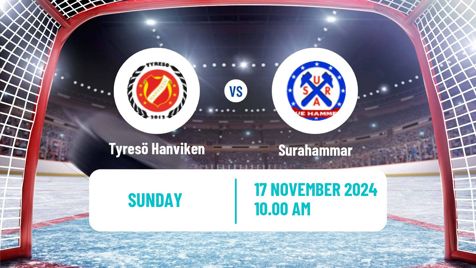 Hockey Swedish HockeyEttan Ostra Tyresö Hanviken - Surahammar