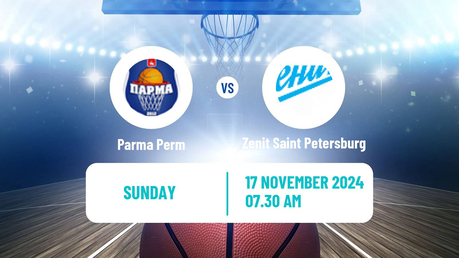 Basketball VTB United League Parma Perm - Zenit Saint Petersburg