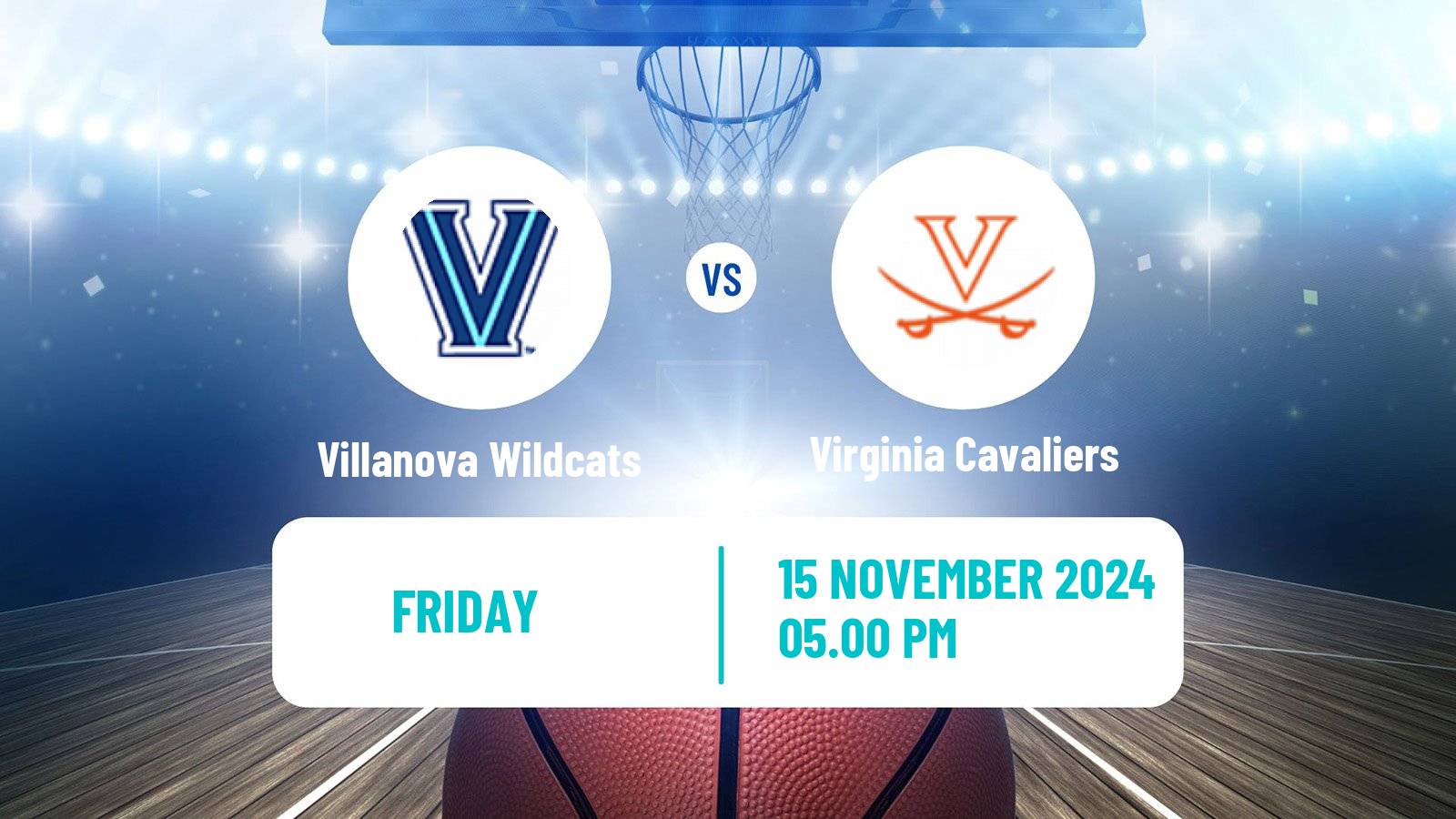 Basketball NCAA College Basketball Villanova Wildcats - Virginia Cavaliers