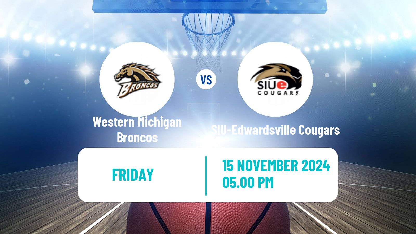 Basketball NCAA College Basketball Western Michigan Broncos - SIU-Edwardsville Cougars