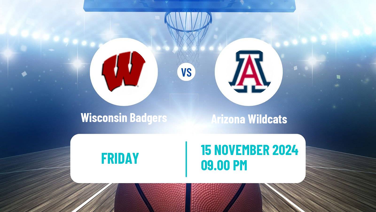 Basketball NCAA College Basketball Wisconsin Badgers - Arizona Wildcats