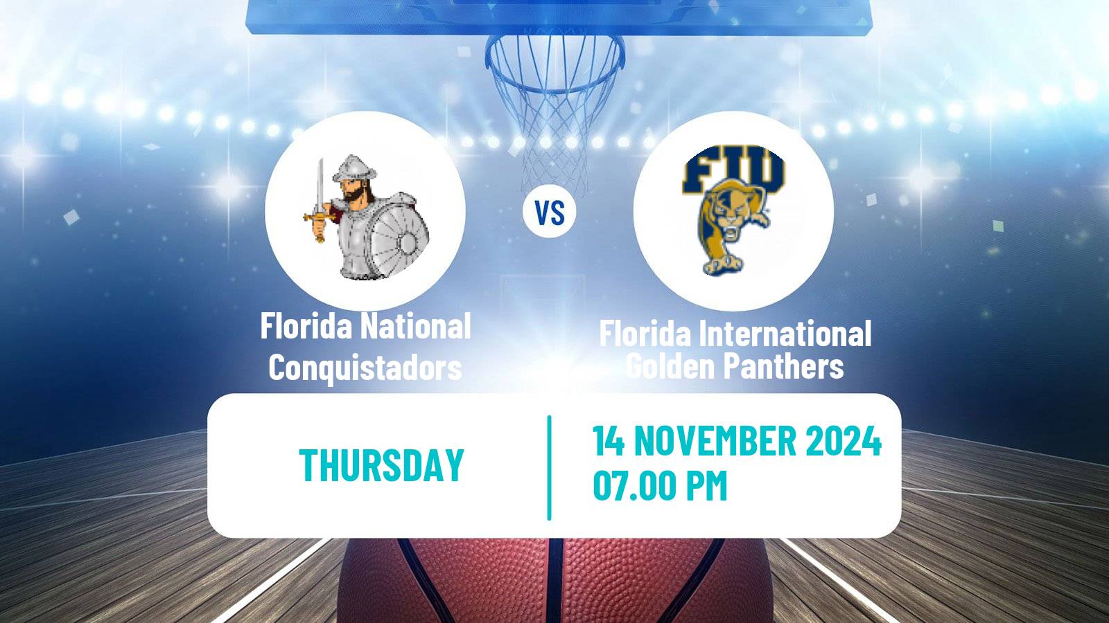 Basketball NCAA College Basketball Florida National Conquistadors - Florida International Golden Panthers