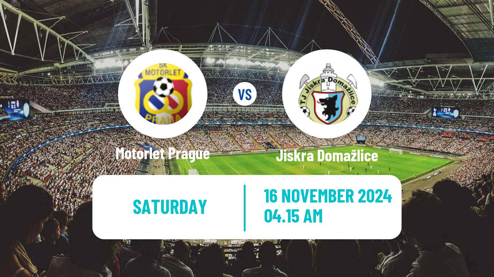 Soccer Czech CFL Group A Motorlet Prague - Jiskra Domažlice