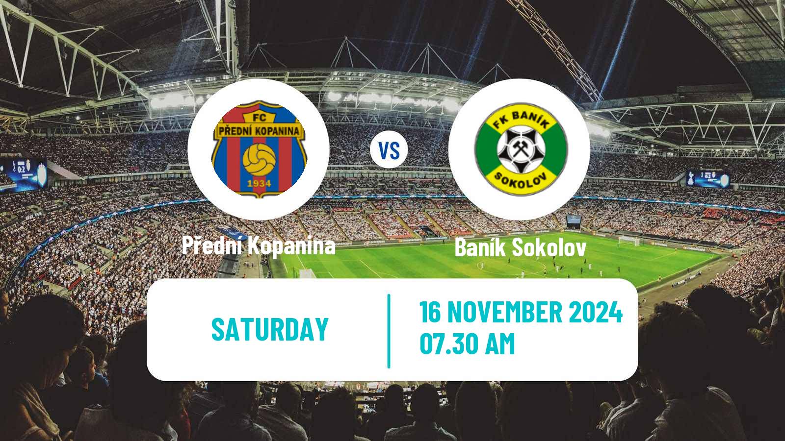 Soccer Czech Division B Přední Kopanina - Baník Sokolov