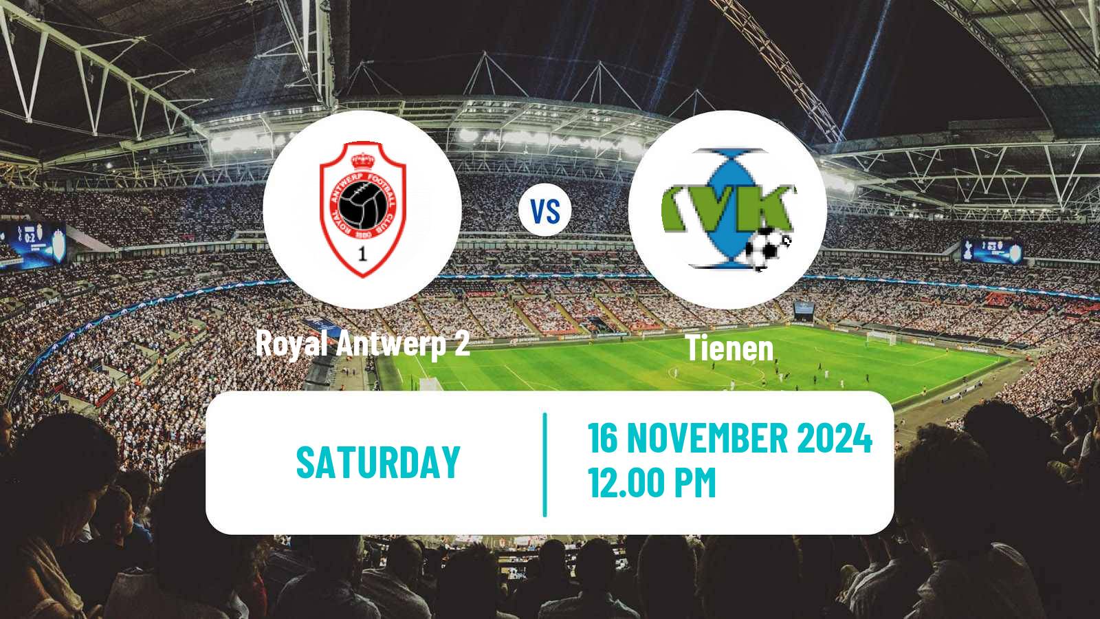 Soccer Belgian National Division 1 VV Royal Antwerp 2 - Tienen