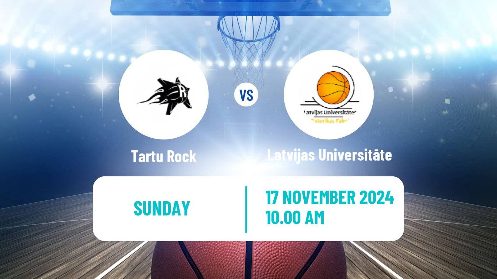 Basketball Estonian–Latvian Basketball League Tartu Rock - Latvijas Universitāte