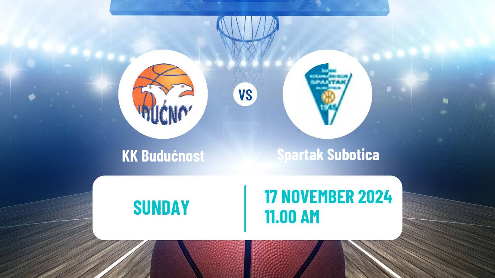 Basketball Adriatic League KK Budućnost - Spartak Subotica