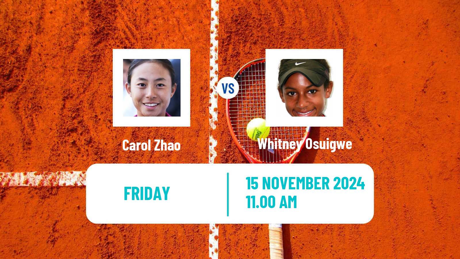 Tennis ITF W50 Austin Tx Women Carol Zhao - Whitney Osuigwe