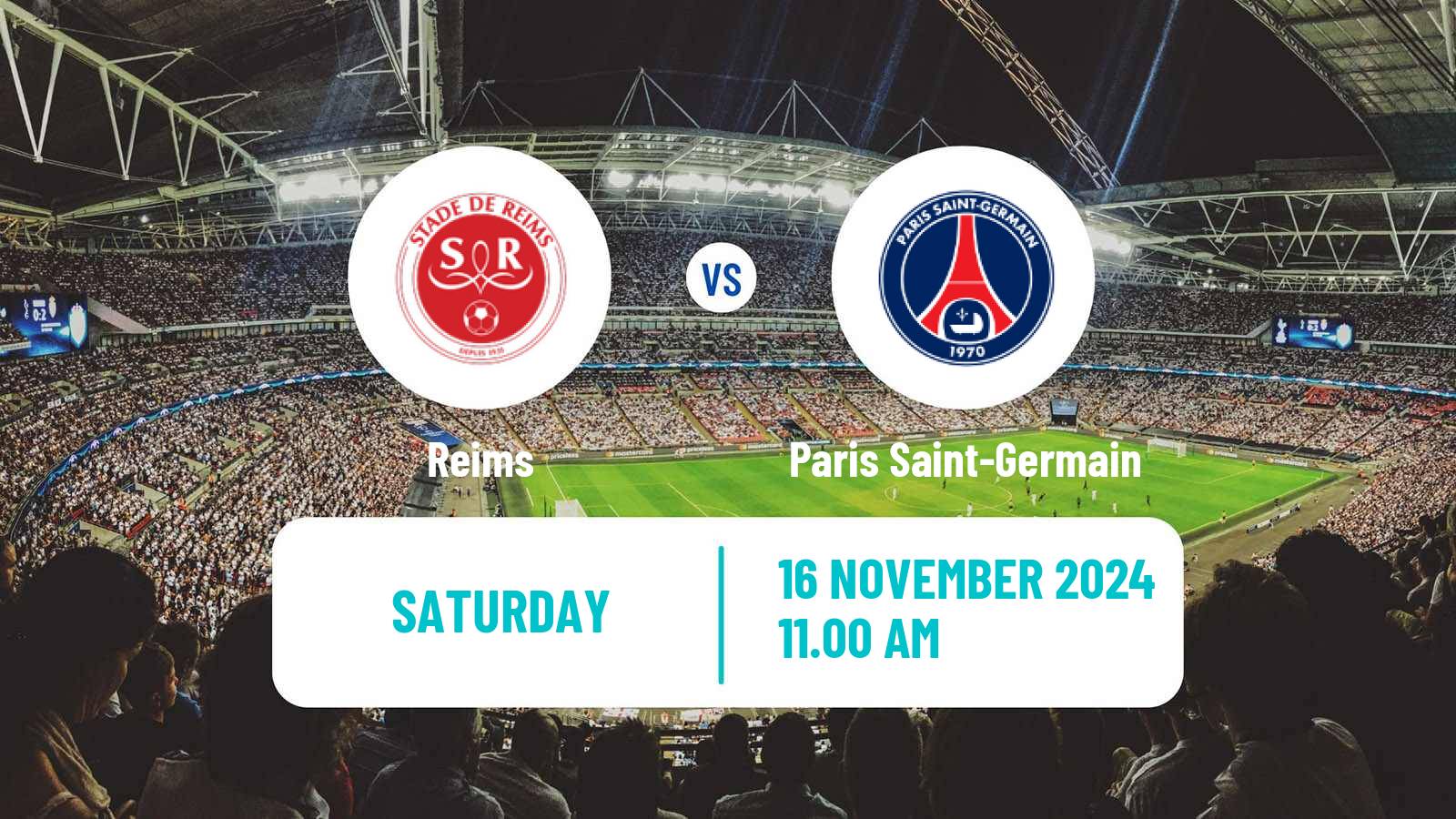 Soccer French Division 1 Women Reims - Paris Saint-Germain