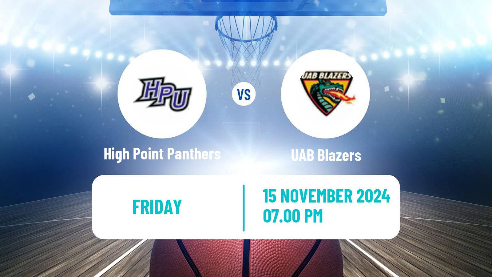 Basketball NCAA College Basketball High Point Panthers - UAB Blazers