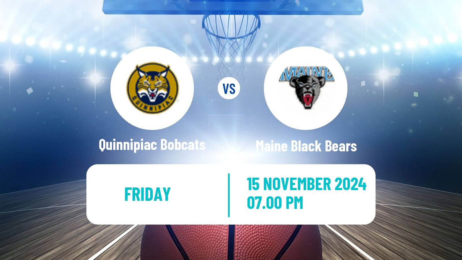 Basketball NCAA College Basketball Quinnipiac Bobcats - Maine Black Bears