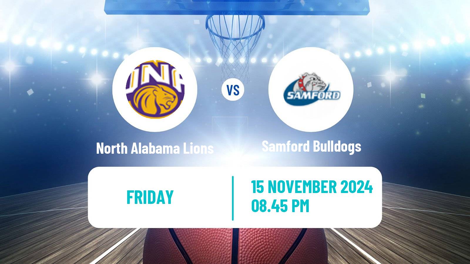 Basketball NCAA College Basketball North Alabama Lions - Samford Bulldogs