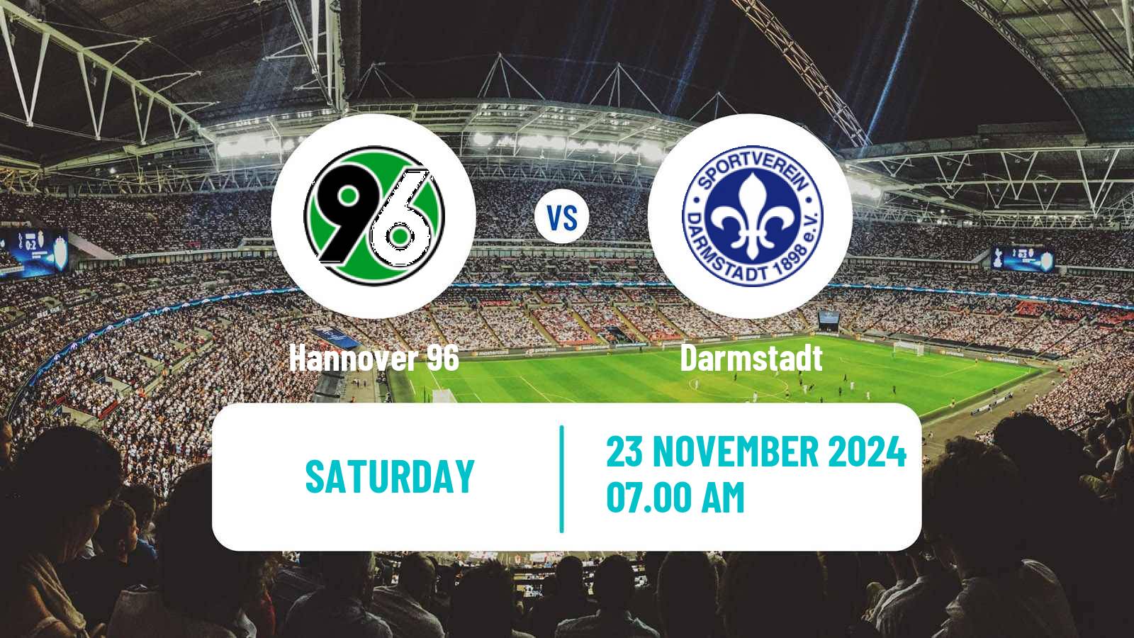 Soccer German 2 Bundesliga Hannover - Darmstadt