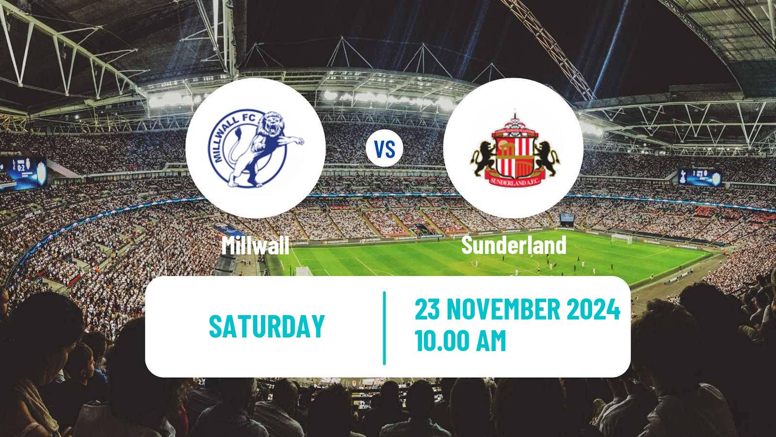 Soccer English League Championship Millwall - Sunderland